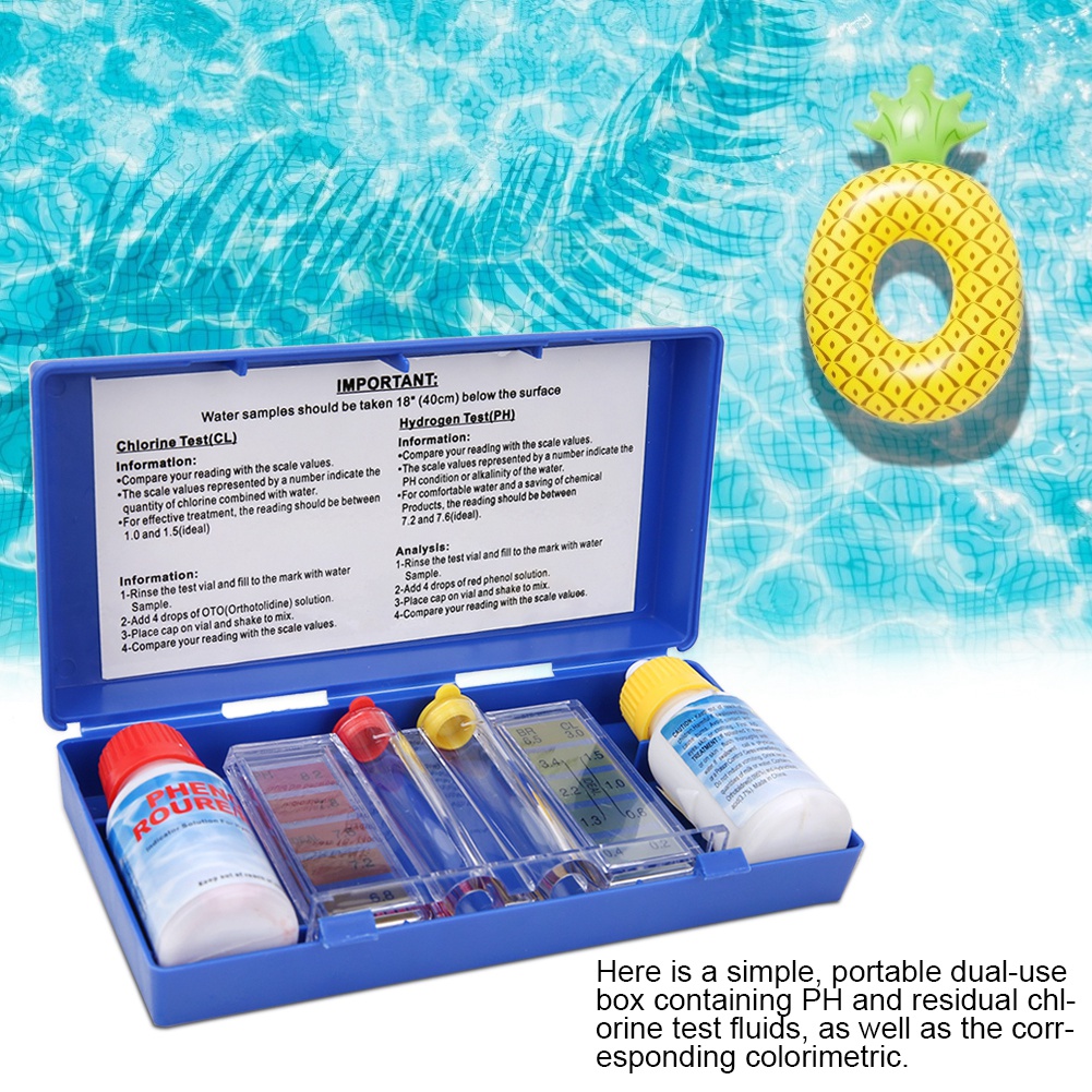 Water Testing Kit - PH 염소 수질 테스트 키트 수영장