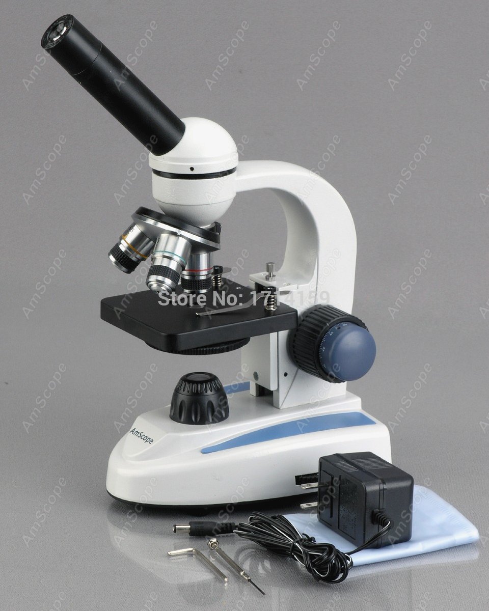 AmScope M158 시리즈 360도 회전 단안 헤드 - Amscope Microscope Compound 40X-1000X 리뷰 및 가격