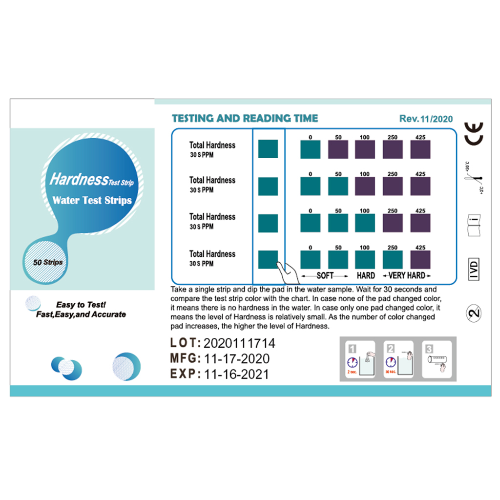 물 완전 경도 테스트 스트립, 우수한 경도 테스트 키트 - Water Testing Kit 리뷰 및 가격
