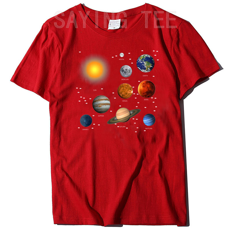 우리 태양계 과학 교육 티셔츠, 우주 연인 그래픽 티  - Hobby Is Science 리뷰 및 가격