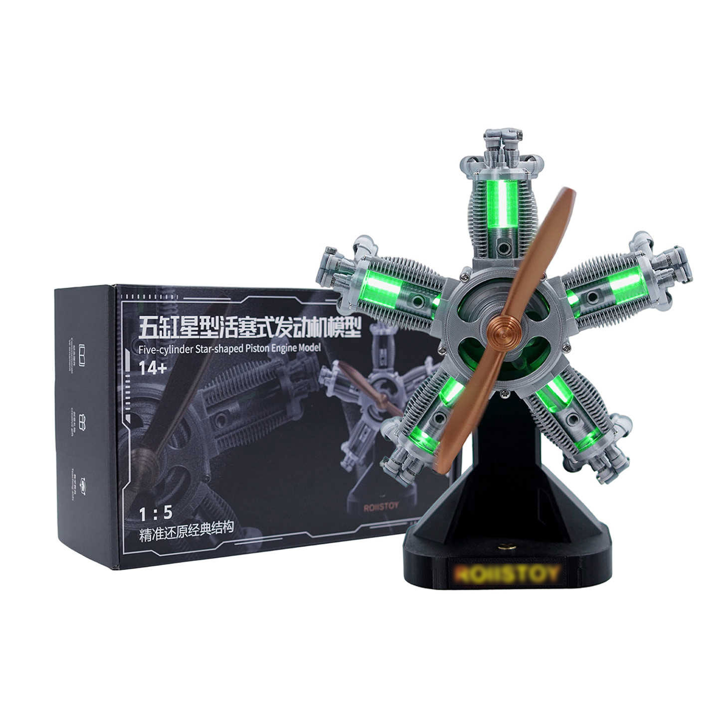 1:5 스케일 5기통 4행정 레이디얼 엔진 모델 3D  - Hobby Is Science 리뷰 및 가격